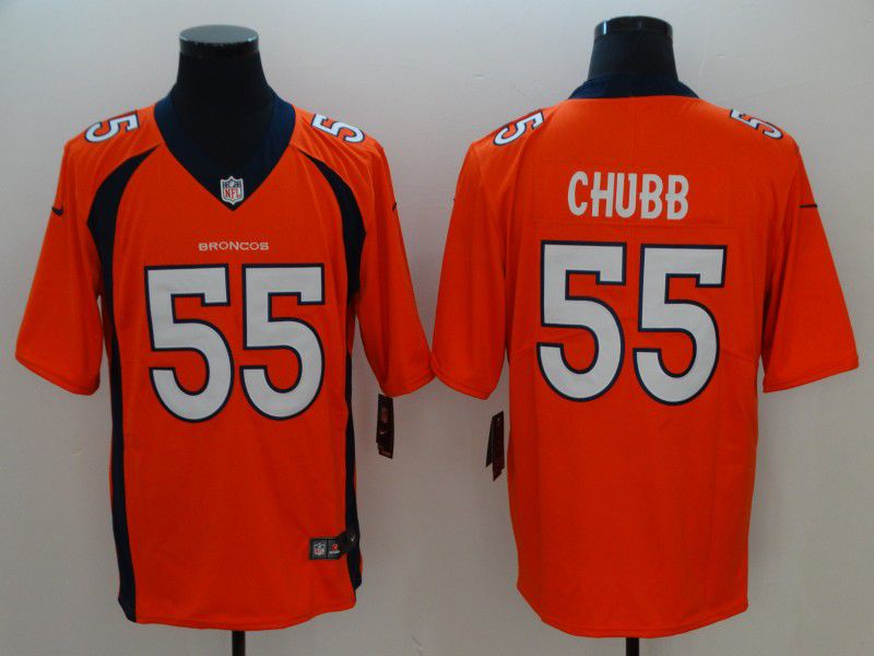 Men Denver Broncos 55 Chubb Orange Second generation 2024 Nike Limited NFL Jersey